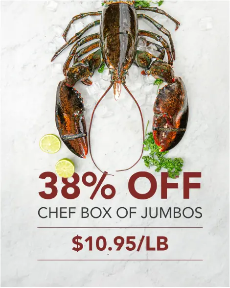 38% off Jumbo Lobster Chef Box